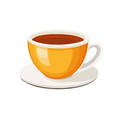 Tea, modern 2D flat vector illustration in icon style, isolated on pure white background.