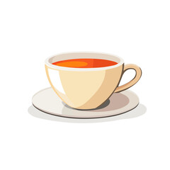 2D flat vector illustration of Tea, designed in a clean icon style and isolated on a white background.