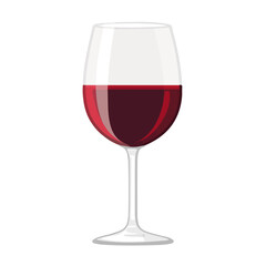 Simple flat 2D vector graphic of Wine, modern icon look, displayed on a pure white background.