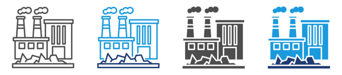 mining industry icon sheet multiple style
