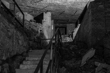 old underground mine and ore