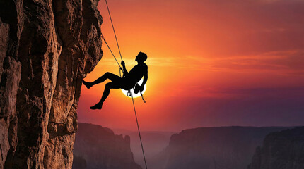 Sunset Rock Climber
