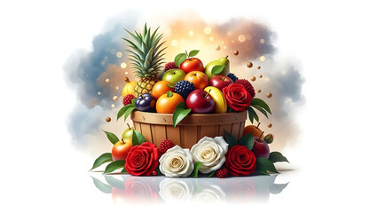 "Fresh Vegetable Basket", "Organic Farm Veggies", "Healthy Food Assortment", "Tropical Fruit Basket", "Fresh Mixed Fruits", "Exotic Fruit Assortment", generation IA