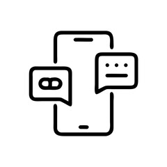 Messaging   phone simple icon set. Smartphone Messaging. Phone sign.