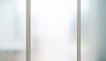 Fototapeta premium Blurred frosty matte window glass close view background