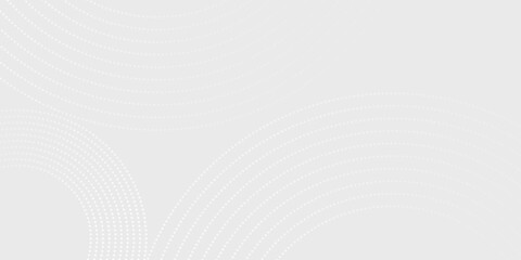 Abstract white glowing geometric lines on gray background. Modern shiny blue circle lines pattern. Futuristic technology concept. Suit for cover, poster,