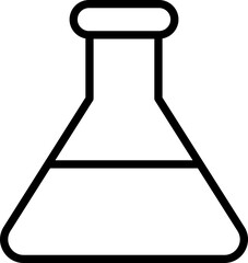 Black flask icon - outline