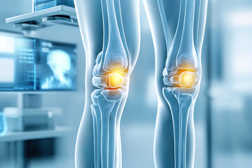 X-ray imaging of the human knee joint in the context of a sports rehabilitation laboratory