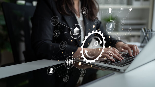A business process automation and operations management system. A concept for integrating and automating core business functions for efficiency. Motif