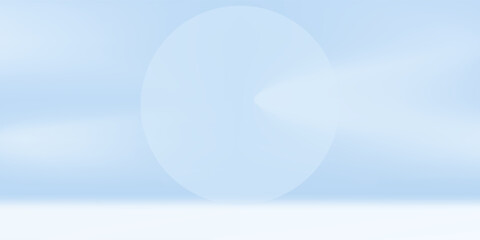 Blue studio room. Limbo light background. Abstract 3d backdrop for product presentation. Minimal wall scene. Showcase, promotion display modern