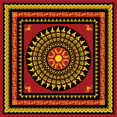 Editable Mandala Art Sri lanka Traditional