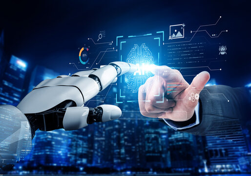 A generative AI assistant showcases its creative platform. The interface allows users to enter prompts to generate images, chat with the AI, and visualize data. Fermion