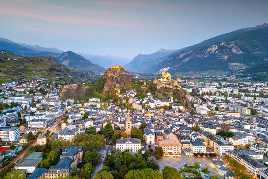 Sion, Switzerland in the Canton of Valais 1849