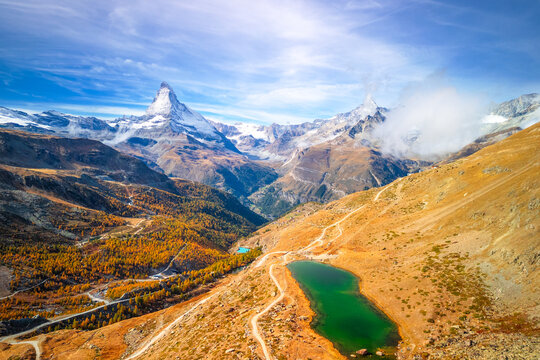 Zermatt, Switzerland with the Matterhorn and Stellisee Lake 1817