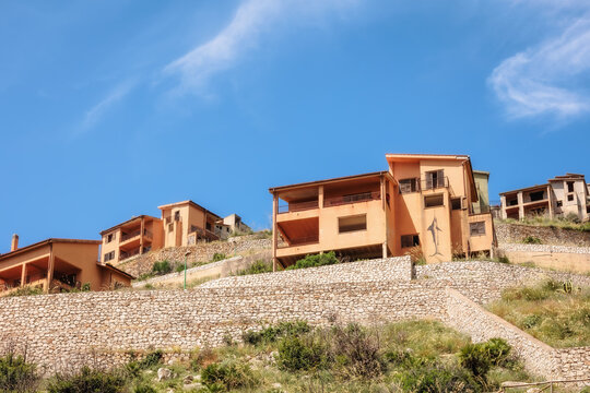 Alte Bauten bei Mondello auf Sizilien