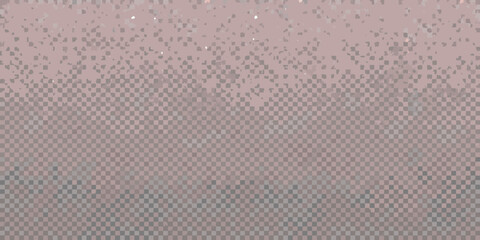 Abstract checkered pattern with faded texture in muted pink and gray