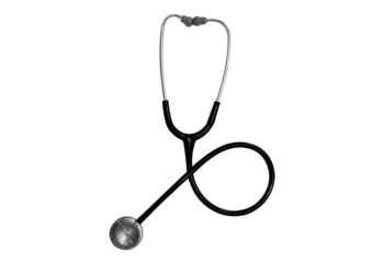 Medical stethoscope tool isolated on transparent background