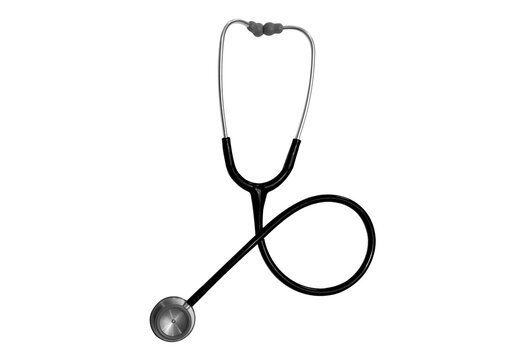 Medical stethoscope tool isolated on transparent background