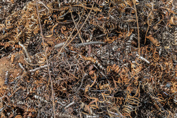 Industrial Metal Garbage For Background