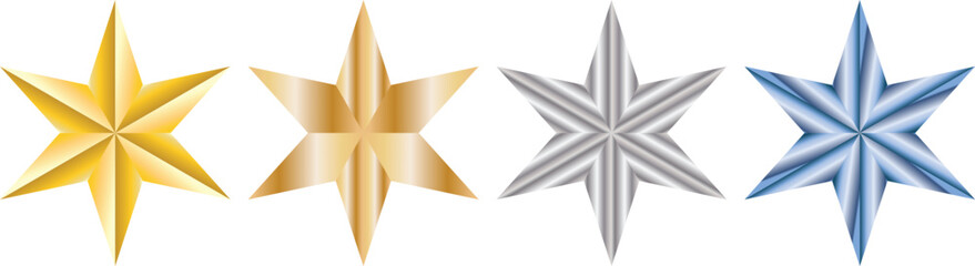 festive star set, Christmas decor shiny stars decor