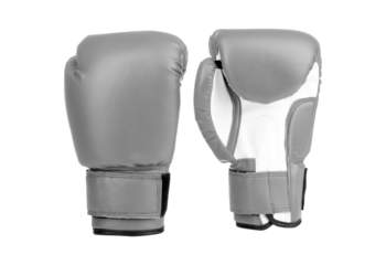 Pair of boxing gloves isolated on transparent background