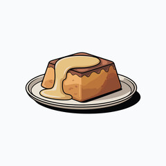 an illustration of a crème caramel, also widely known as flan or flan de leche. 