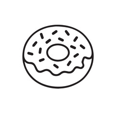 donut on white background