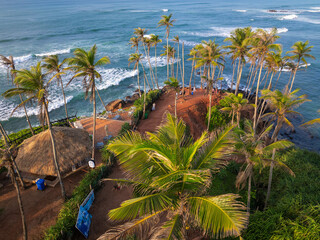 Aerial view of Coconut Tree Hill in Mirissa, Sri Lanka