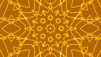 A flowing kaleidoscope-style animation formed by glowing looping lines that curve, intersect, and mirror into a mandala-like illusion. - Powered by Adobe