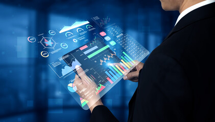 An advanced financial and business performance data dashboard. A professional interface for deep analysis of stock, product, and company metrics. Motif