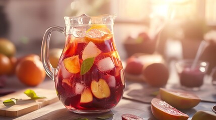 Refreshing sangria recipe summer drink with fruit and ice cold beverage homemade delicious cocktail pitcher