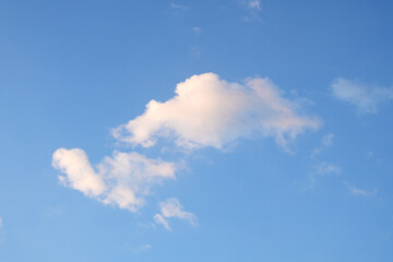 Blue sky white clouds and Beautiful puffy fluffy cumulus cloud, cloudscape background.