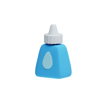 3D Eye Drops Bottle &ndash; Medical Eye Care Dropper Illustration
