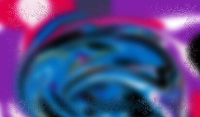 Dark Abstract Blue Vortex Background, Psychedelic Purple and Magenta Swirl with Deep Black Hole Center Digital Art