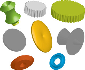 3D Vector Shapes – Geometric Elements, Abstract Design, Graphic Resources