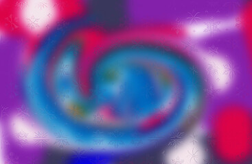Vibrant Abstract Color Swirl Background, Psychedelic Blue, Cyan, Pink, and Purple Vortex with Neon Glow Effect
