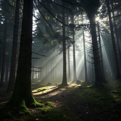 morning in the forest