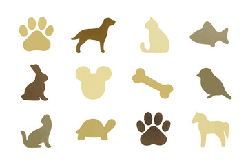 Animal & Pet Icons – Solid Vector Set in Earthy Neutrals