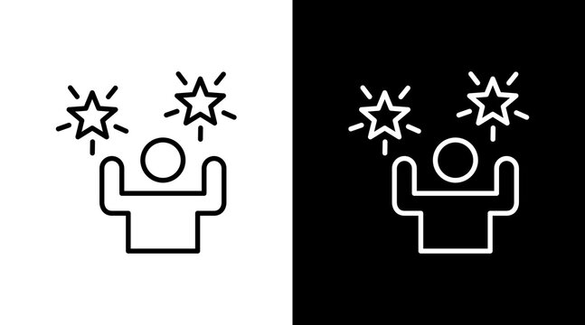 Enthusiasm White Icon Set Design
