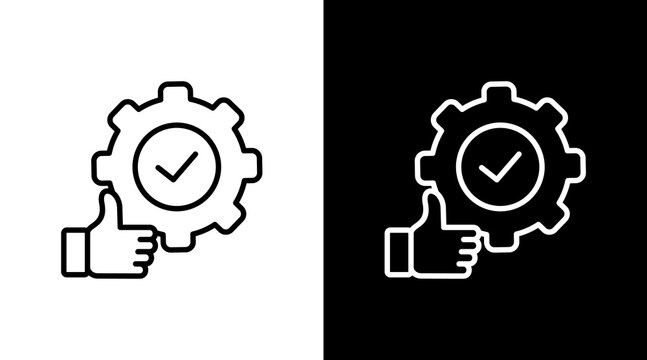 Reliability White Icon Set Design