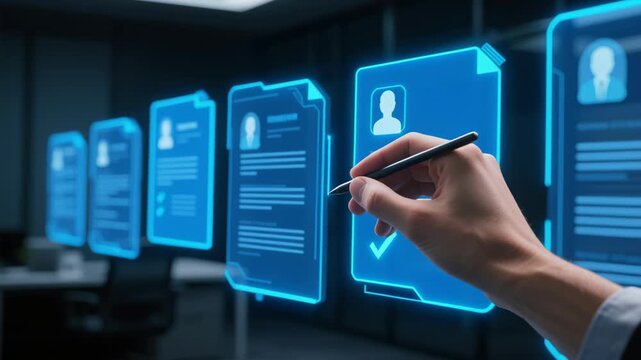 Recruitment AI Driven Digital Technology Job Selection with Checklist for Resumes and Human Resource Management