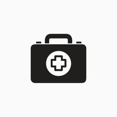 medical kit icon silhoutte vector template