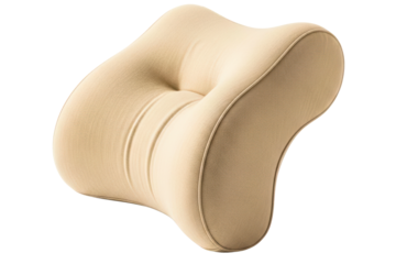 Soft cushion for lumbar comfort isolated with transparent background