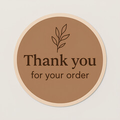 Thank you for your order, eco friendly label, sticker, small business