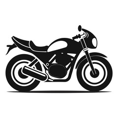 Fototapeta premium Motorbike vector clean black silhouette design white background
