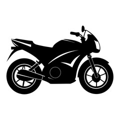 Obraz premium Motorbike vector clean black silhouette design white background