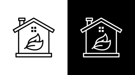 Sustainable Architecture White Icon Set Design