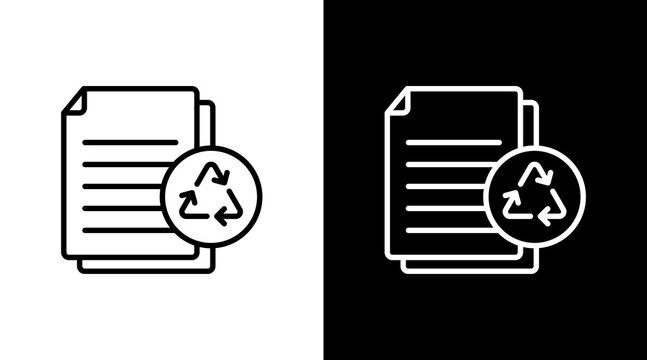 Recycled Paper White Icon Set Design