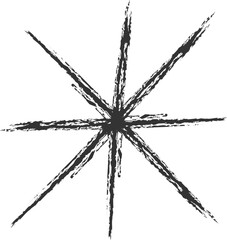 Black star isolated on white background