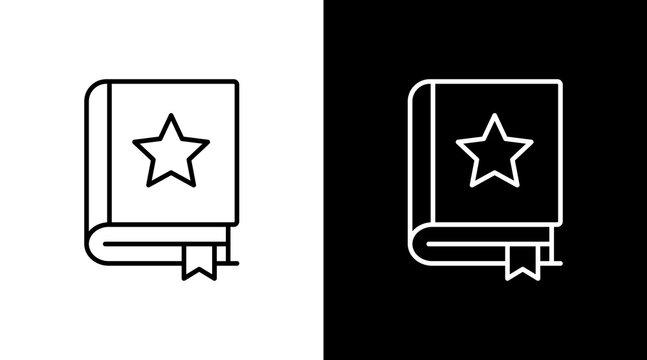 Bookmark White Icon Set Design